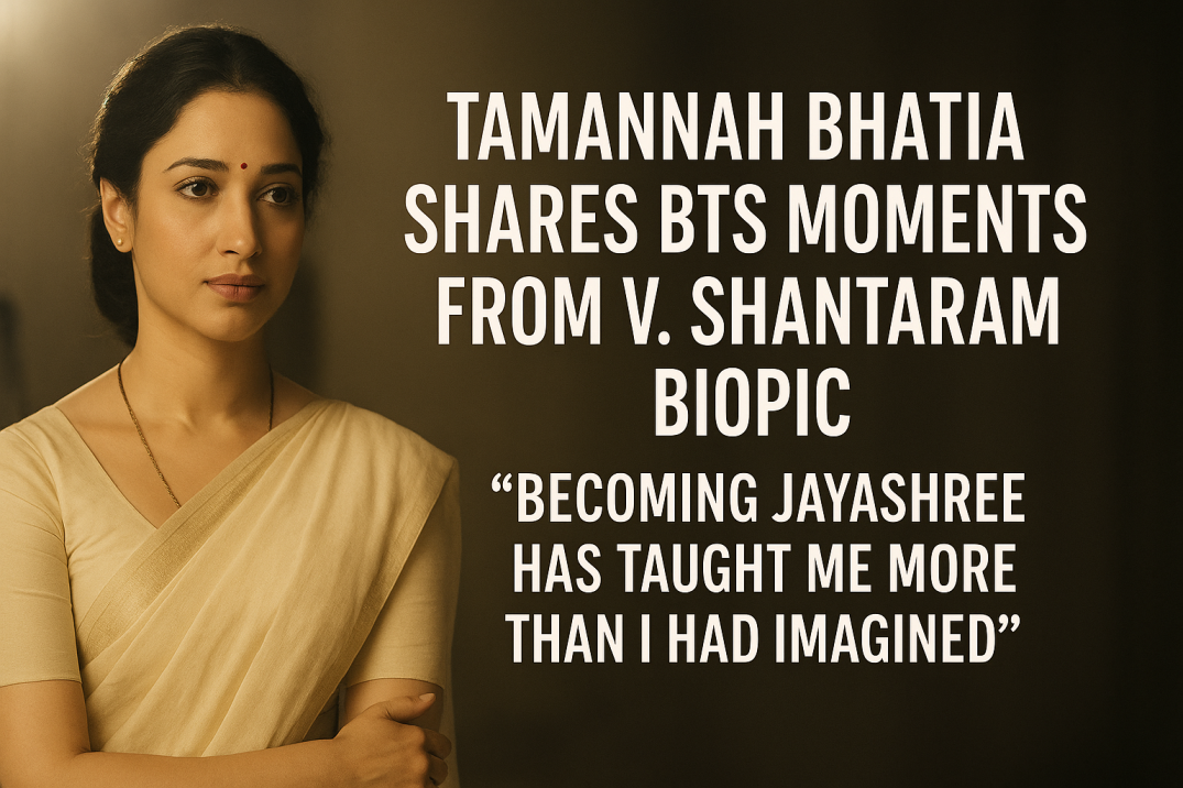 Tamannaah Bhatia Shares BTS Moments from V. Shantaram Biopic: “Becoming Jayashree Was a Transformative Journey”