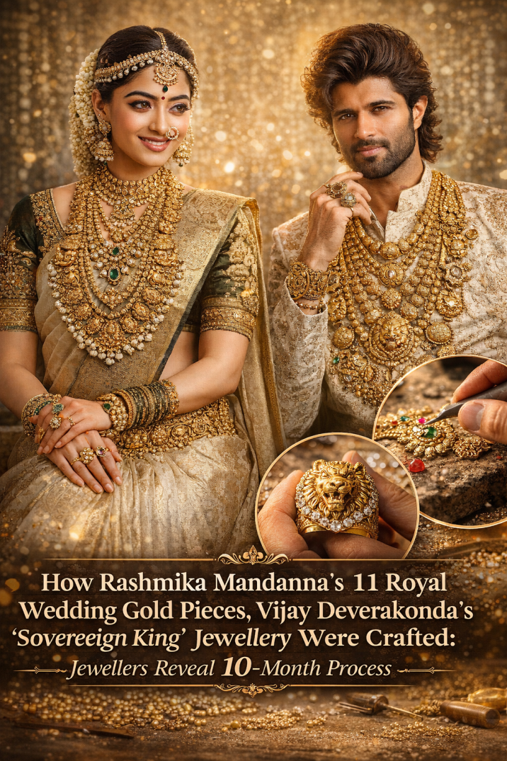How Rashmika Mandanna’s 11 Royal Wedding Gold Pieces and Vijay Deverakonda’s ‘Sovereign King’ Jewellery Were Crafted: Jewellers Reveal 10-Month Process